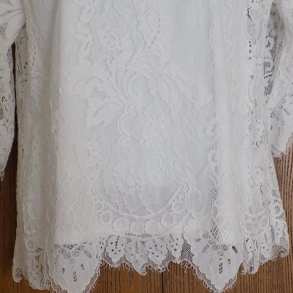 ADIVA White lace top size L NWOT - Picture 5 of 10